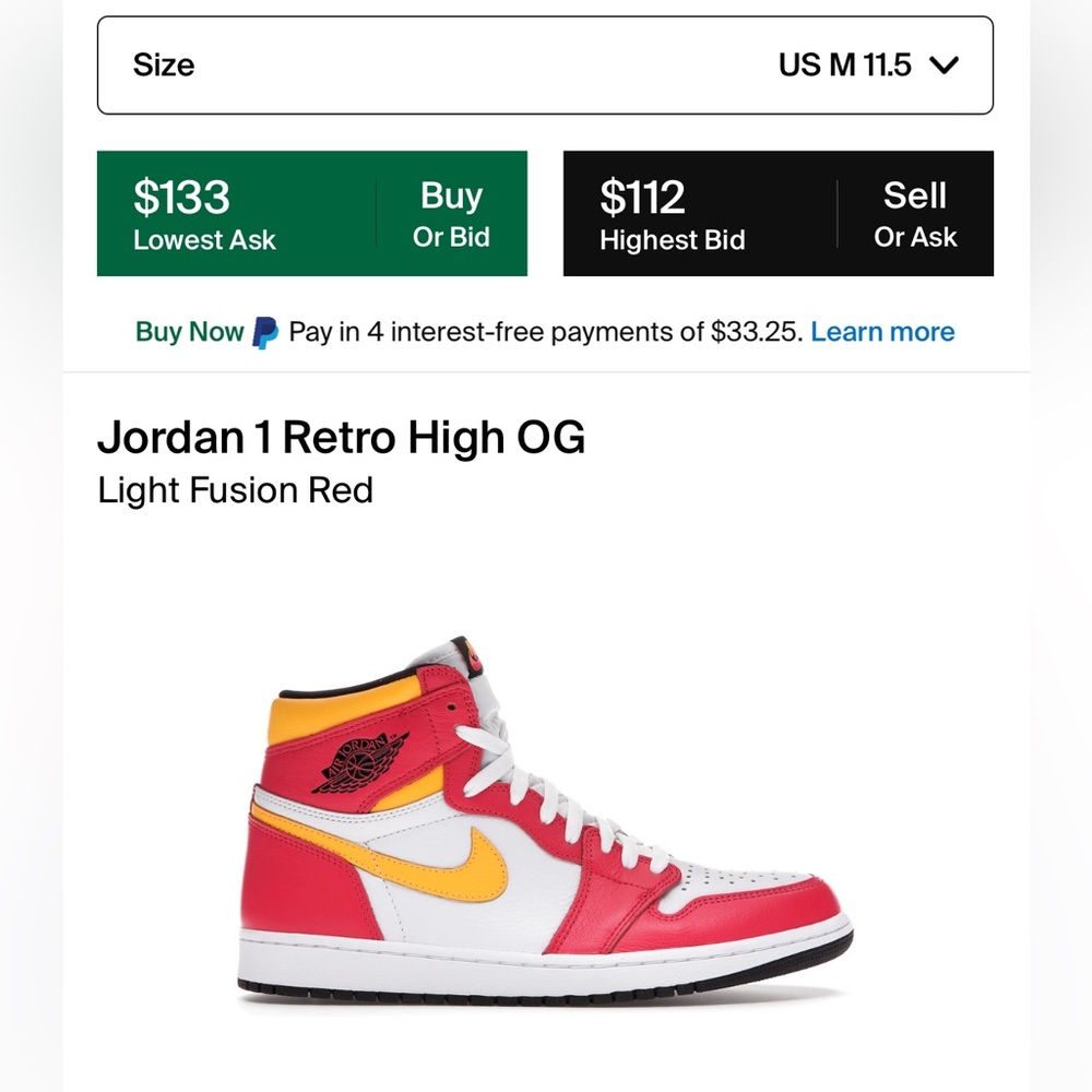 Air Jordan 1 High LT Fusión Size 11.5